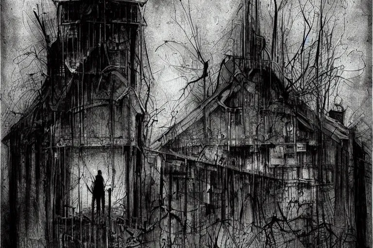 Prompt: horror painting of Missing 411 anomaly by ben templesmith