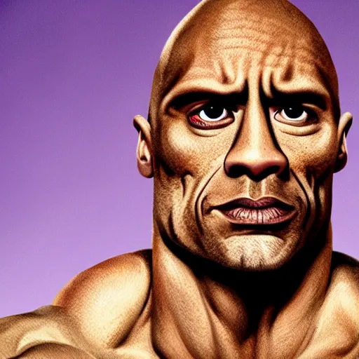 Image similar to the rock as a muppet