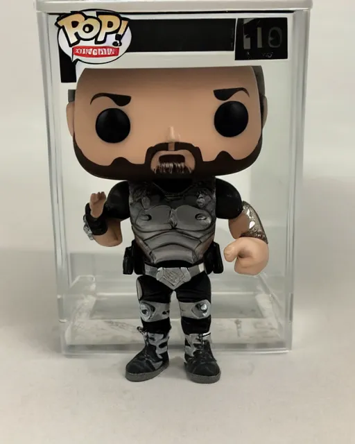 Prompt: A Stone Cold Steve Austin Funko Pop. Photographic, photography