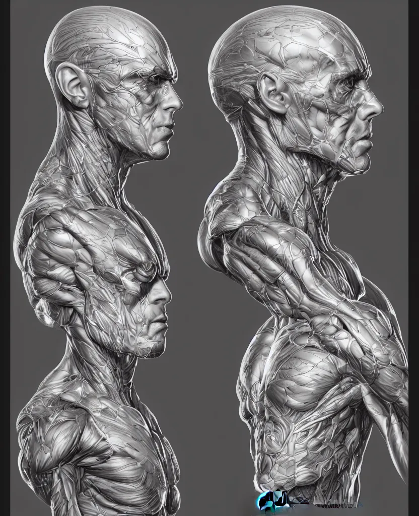 Image similar to a biologic man 4 1 6 0 by artgerm and ernt haeckel trending on artstation