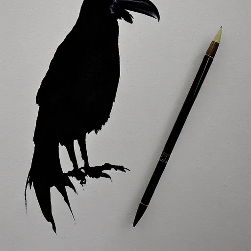 Image similar to raven spilling ink by naomi chen