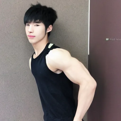 Image similar to korean muscle boy 2 1 years old, ulzzang