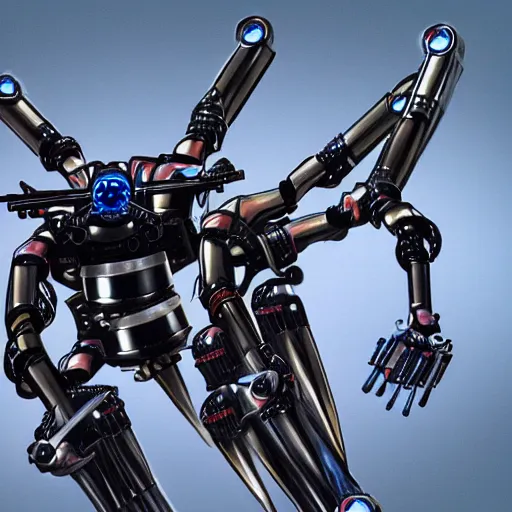 Image similar to a mechanical spider robot with guns