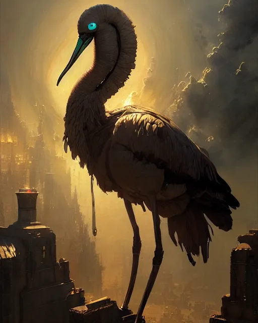Prompt: wily ibis - headed thoth, fantasy character portrait, ultra realistic, concept art, intricate details, highly detailed by greg rutkowski, gaston bussiere, craig mullins, simon bisley