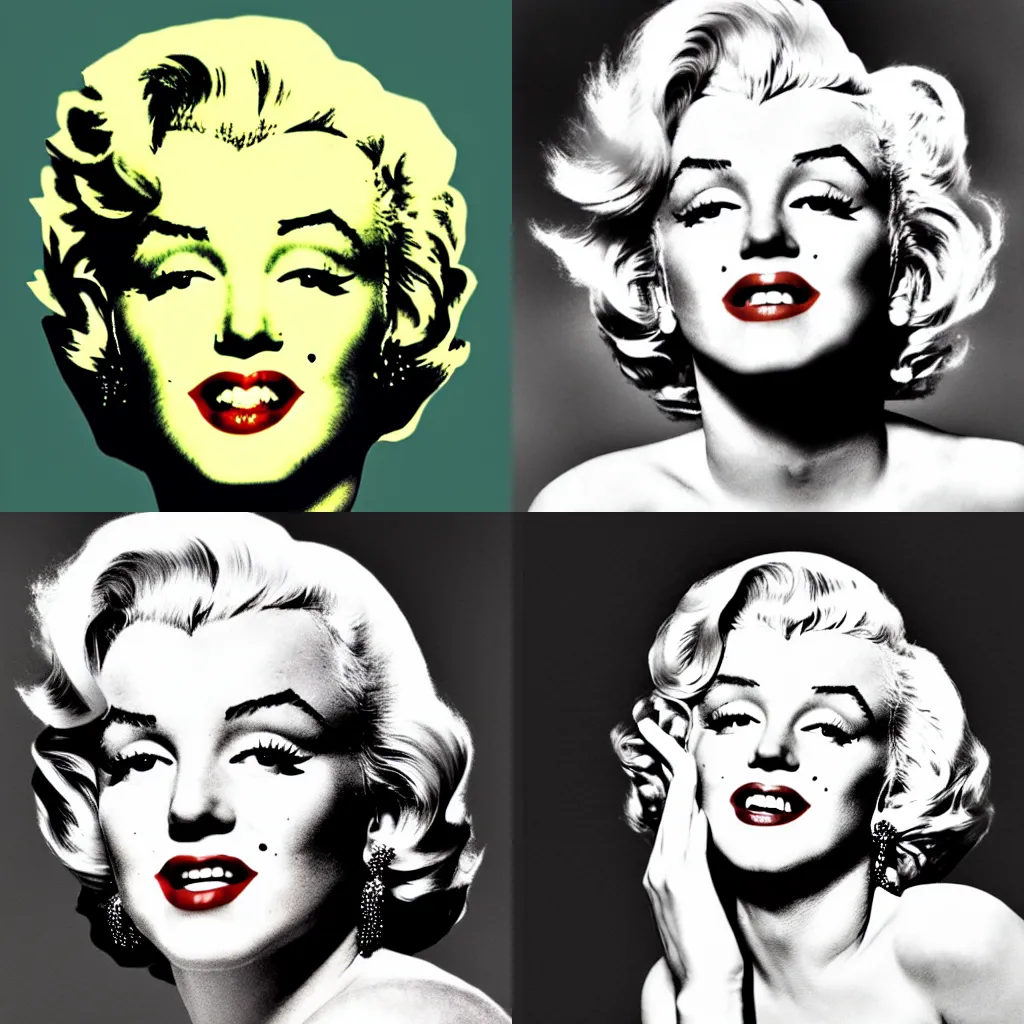 Prompt: minimalist portait of marilyn monroe