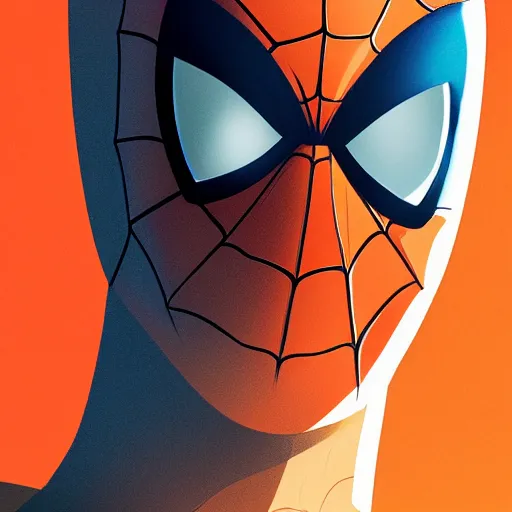 Image similar to face icon stylized minimalist spiderman, loftis, cory behance hd by jesper ejsing, by rhads, makoto shinkai and lois van baarle, ilya kuvshinov, rossdraws global illumination