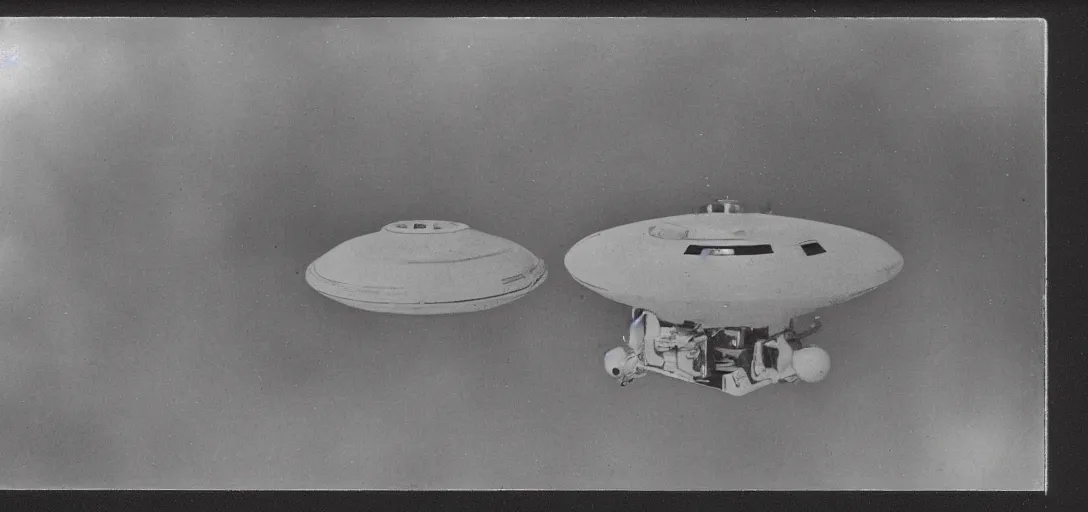 Image similar to ufo, 1910 top-down polaroid photography