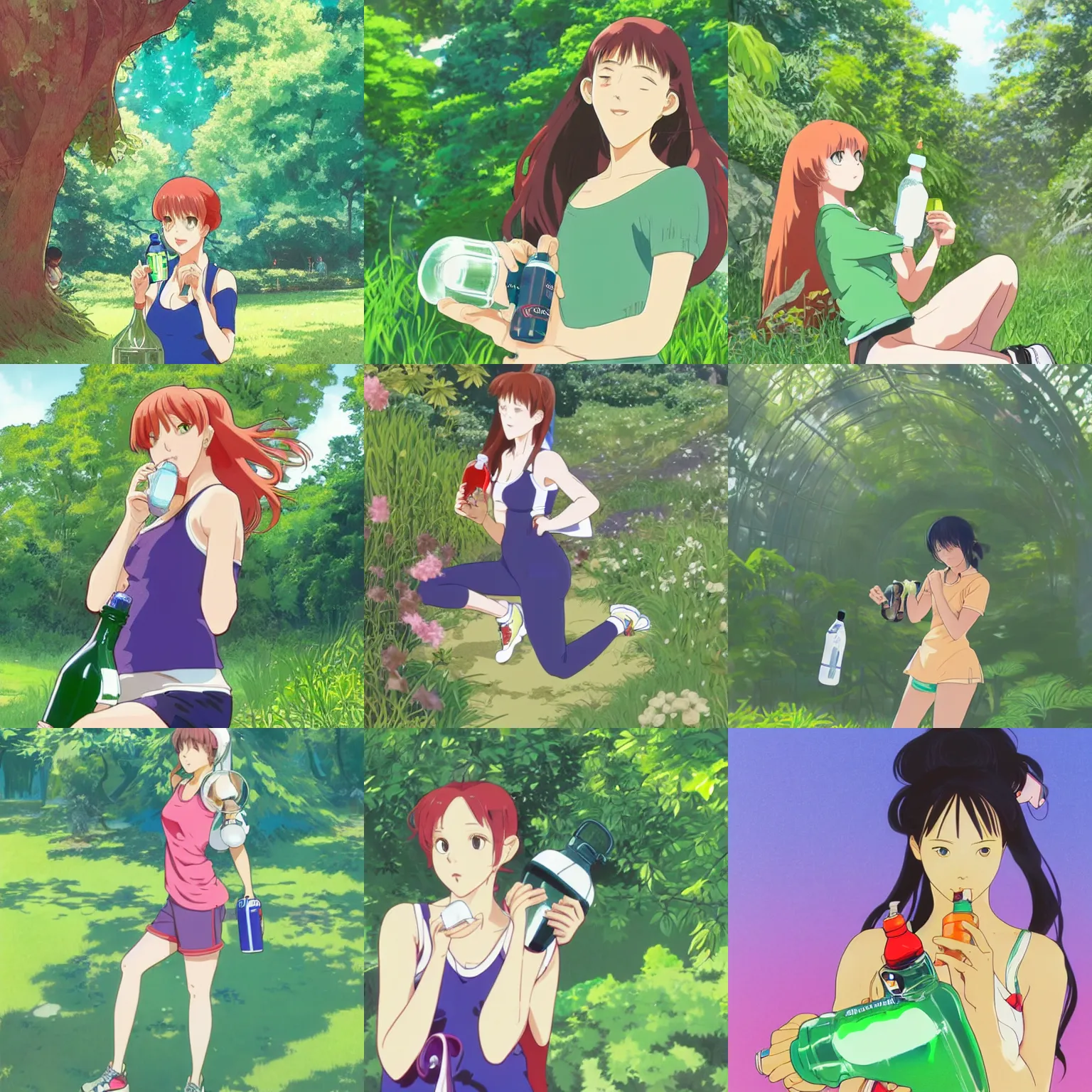 Anime full body woman water - Playground