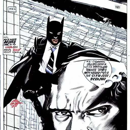 Image similar to keanu reeves in a batman comic book