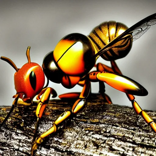 Image similar to Hirō Isono Style Alien Wasp Hornet HDR