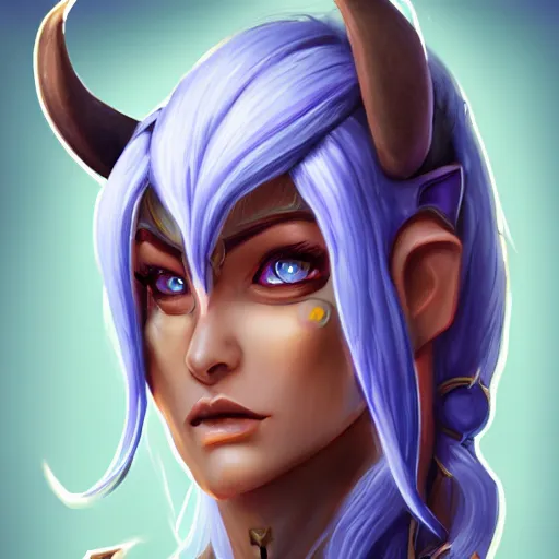 Image similar to Draenei hunter, world of warcraft, character concept, very detailed, trending on artstation, portrait