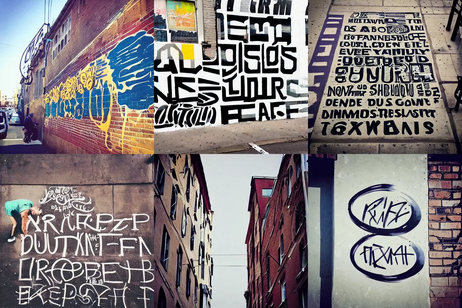 Prompt: “street art, lettering”