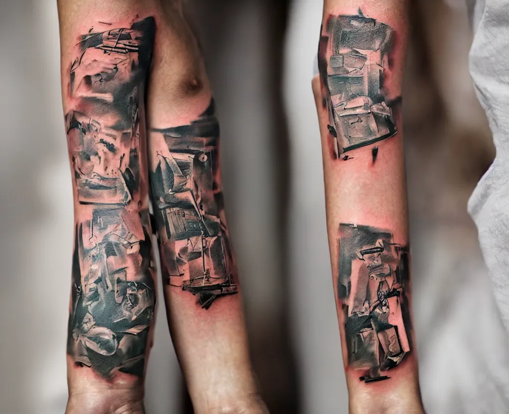 Image similar to closeup tattoo that reads gm by annie leibovitz and steve mccurry, natural light canon eos c 3 0 0, ƒ 1. 8, 3 5 mm, 8 k, medium - format print