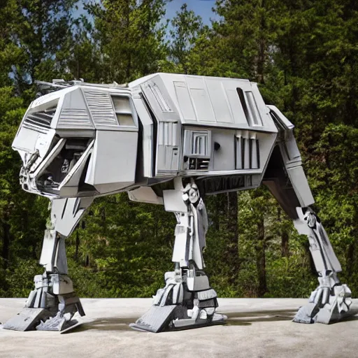 Prompt: realistic photo of an star wars at-at, ultra realistic details