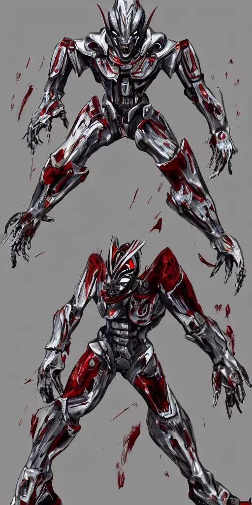 Image similar to Ultraman Mecha become zombie and became berserk. concept art,detailed,fine art,trending on Artstation, smooth draw,Sharp focus.