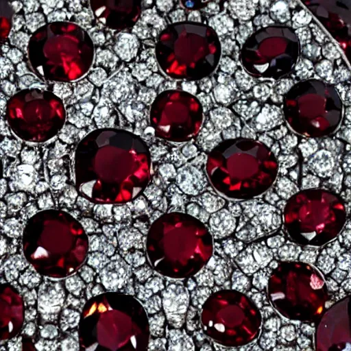 Prompt: a bright garnet. high detail. photo.