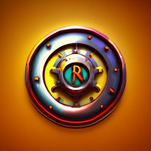 Prompt: a stylised colorful metal key, key is on the center, rpg game inventory item, rim light, outer glow, on the white background, high poly vray, stylised textures, trending on artstation