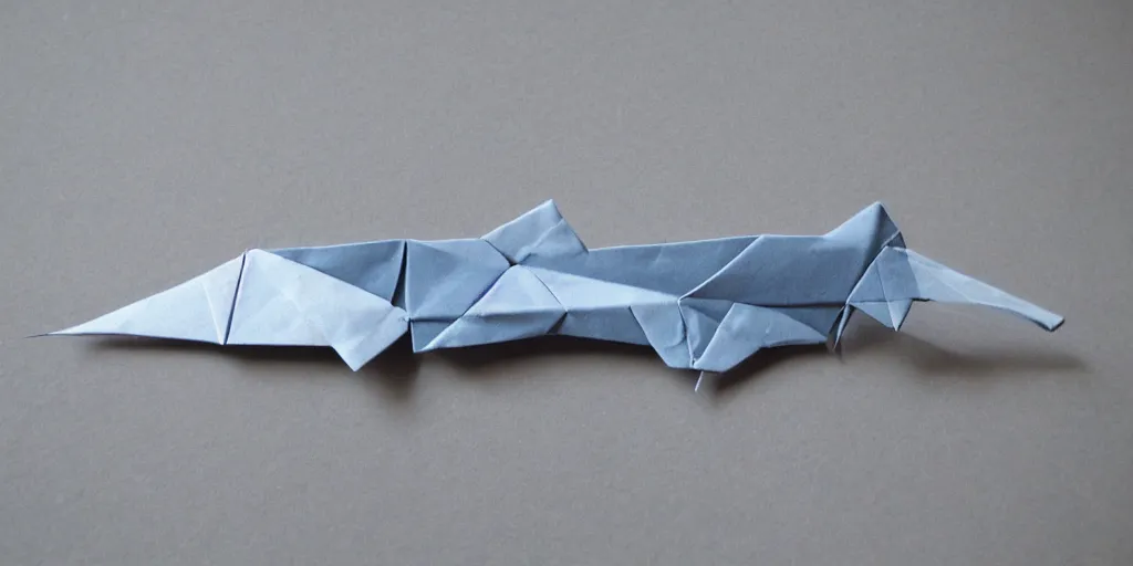 Prompt: origami shark