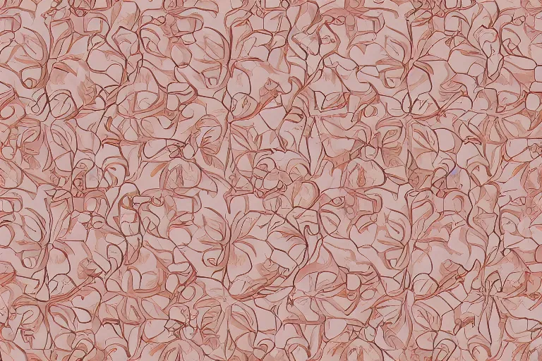 Image similar to elegant pattern of blush toned rustic flowers isolated in a solid background : : art nouveau