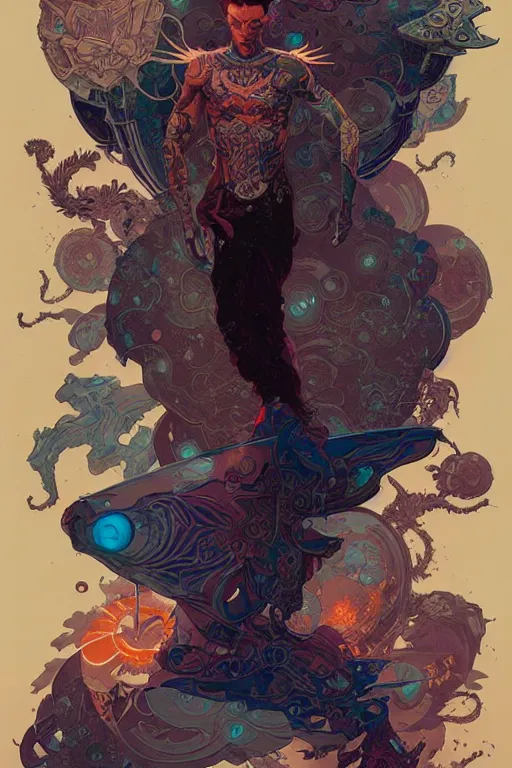 Image similar to tattoo design by kilian eng and victo ngai and james jean and peter mohrbacher and craig mullins