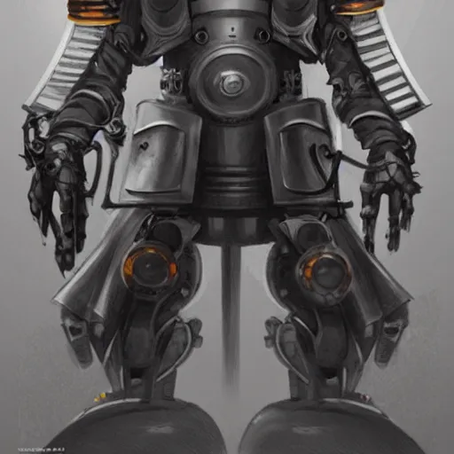 Prompt: German Kaiser Wilhelm II as a giant dieselpunk robot, portrait, concept art, art by Artgerm