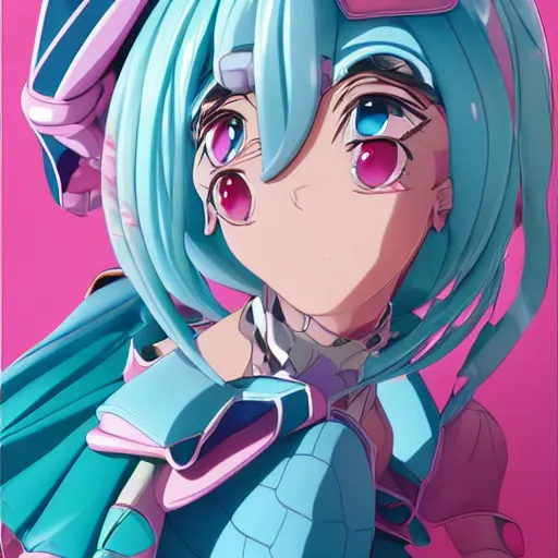 Image similar to viewed from frog's perspective, stunningly beautiful omnipotent megalomaniacal anime goddess with porcelain skin, pink twintail hair and mesmerizing cyan eyes, symmetrical perfect face smiling in a mischievous, devious and haughty way while looking down upon the viewer, mid view, hyperdetailed, 2 d, 8 k