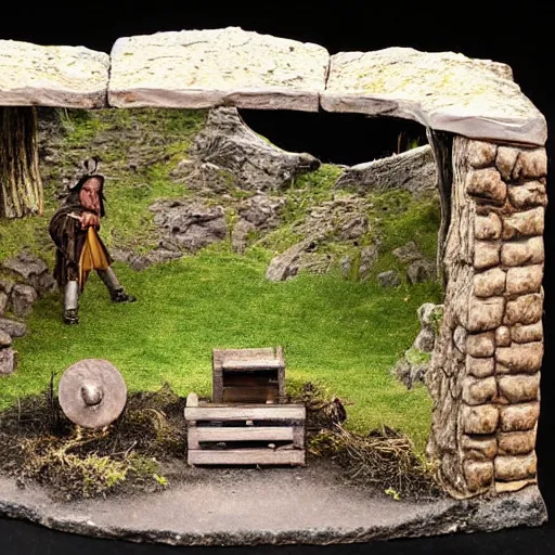 Image similar to diorama From the villages of the Norse