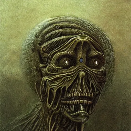 Prompt: a live action movie adaptation of giger's painting of an alien civilization, round organic structures, environment inspired by beksinski