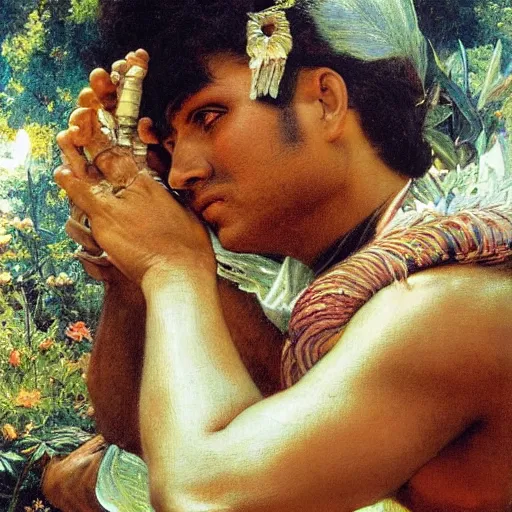 Prompt: srilankan traditional 8 0's man revolutionasing government, painting by gaston bussiere, craig mullins, j. c. leyendecker, lights, art by ernst haeckel, john william godward, hammershøi,,