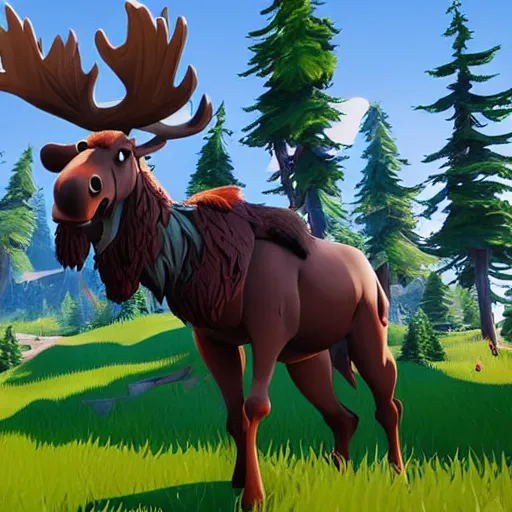 Image similar to a moose in Fortnite creative