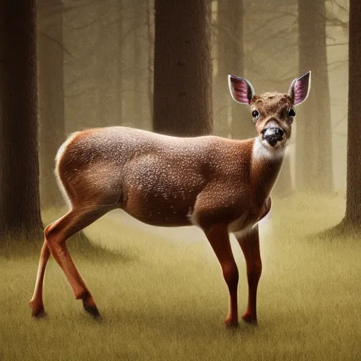 Prompt: hyperrealistic dslr film still of peter grohl disguised as baby deer, foal, stunning 8 k octane comprehensive 3 d render, inspired by istvan sandorfi & greg rutkowski & unreal engine, perfect symmetry, dim volumetric cinematic lighting, extremely hyper - detailed, incredibly real lifelike attributes & flesh texture, intricate, masterpiece, artstation, stunning