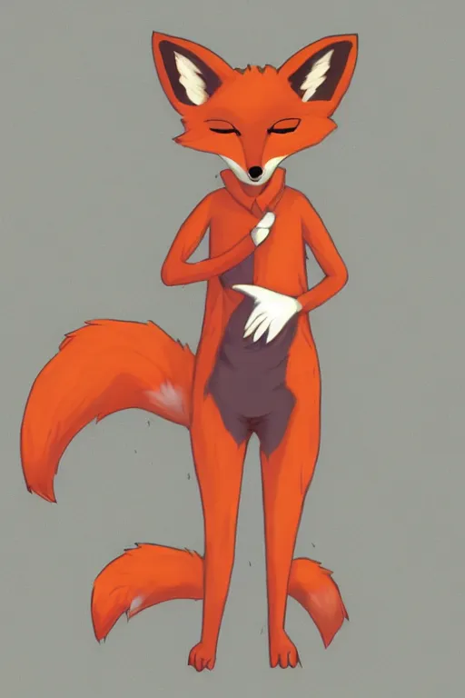 Image similar to an anthropomorphic fox, fursona!!!! trending on furaffinity, by kawacy, trending on artstation