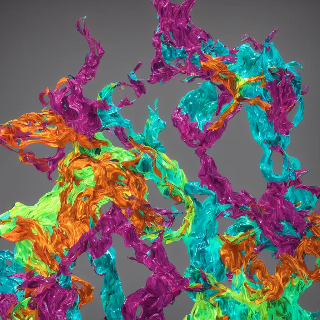 Image similar to painful pleasures by lynda benglis, octane render, colorful, 4 k, 8 k