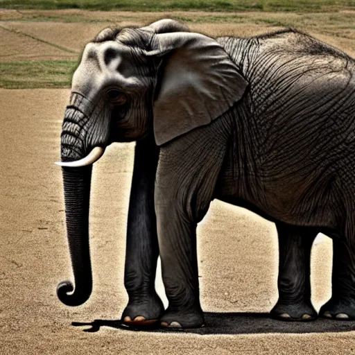 Image similar to an elephant standing on a ball, photography, award winning, high definition