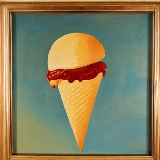 Image similar to modernist painting of an ice cream