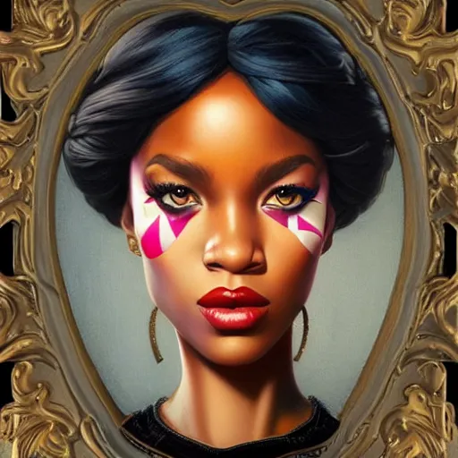 Image similar to Paris city portrait, black girl, Pixar style, by Tristan Eaton Stanley Artgerm and Tom Bagshaw.