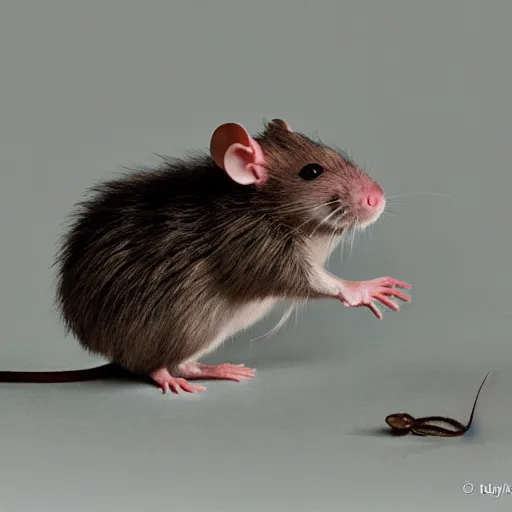 Image similar to First human rat hybrid, circa 1986, photography