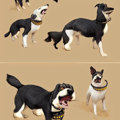 Prompt: A playful and fun-loving dog who loves nothing more than a good game of fetch or a belly rub. Despite their cheerful nature, they can't help but feel a little sad sometimes when they think about how their previous family abandoned them+happy+warm+artstation+smooth+detailed+rossdraws and greg rutkowski