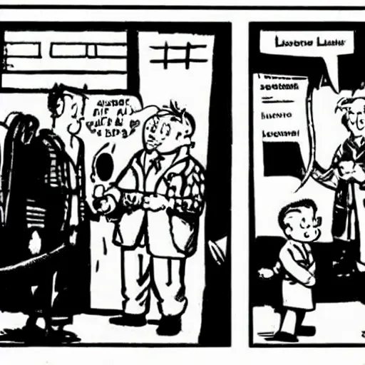 Image similar to comic strip panel featuring tintin meeting Halldor Laxness in the style of Herge, highly detailed