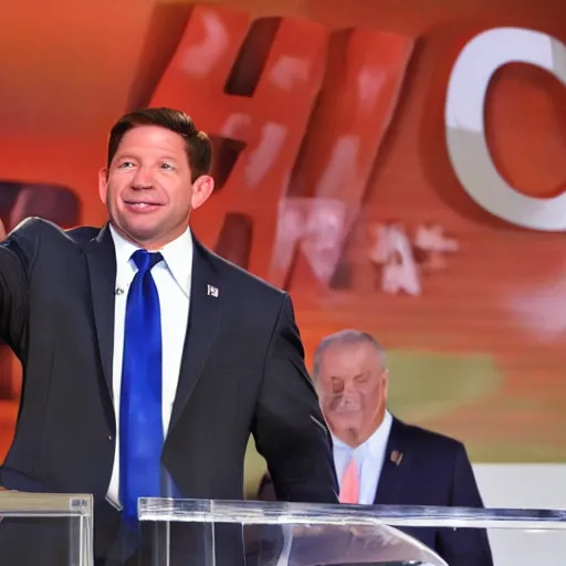 Image similar to Ron DeSantis as Gigachad