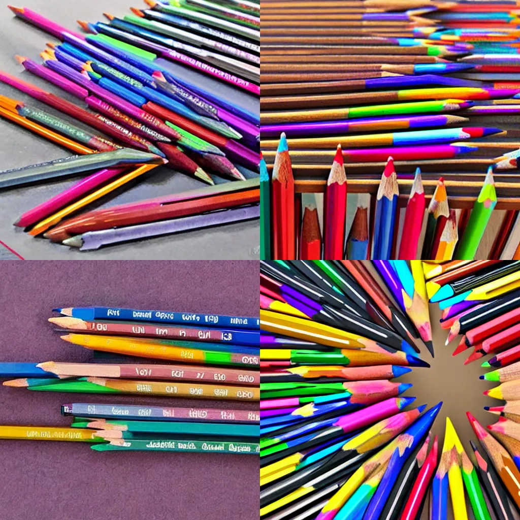 Prompt: dimension full of pencils