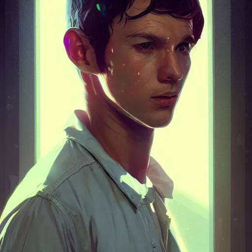 Prompt: highly detailed portrait, young man 🤖, in gta v, stephen bliss, unreal engine, fantasy art by greg rutkowski, loish, rhads, ferdinand knab, makoto shinkai and lois van baarle, ilya kuvshinov, rossdraws, tom bagshaw, global illumination, radiant light, detailed and intricate environment