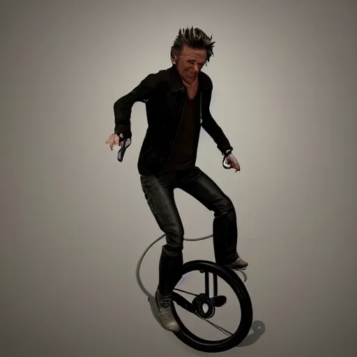 Prompt: hyperrealistic dslr film still of sean penn riding a unicycle, stunning 8 k octane comprehensive 3 d render, inspired by istvan sandorfi & greg rutkowski & unreal engine, perfect symmetry, dim volumetric cinematic lighting, extremely hyper - detailed, incredibly real lifelike attributes & flesh texture, intricate, masterpiece, artstation, stunning