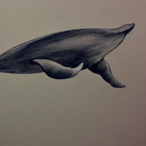 Prompt: a sketch of a flying whale