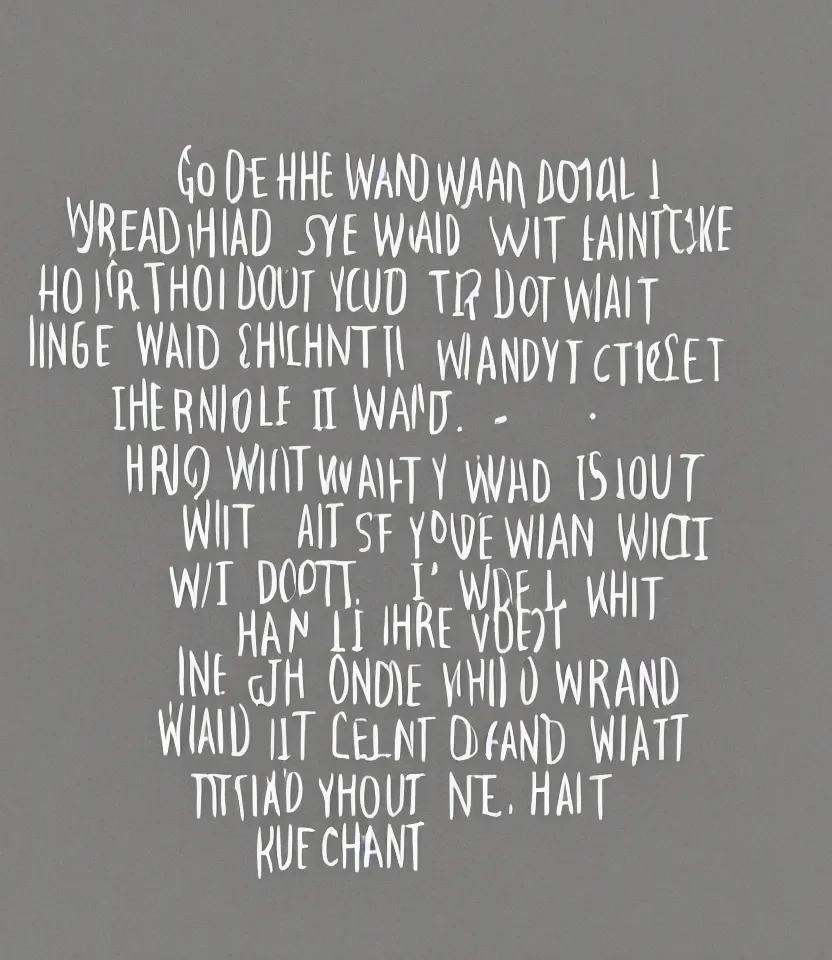 Prompt: go ahead and ignore what I write and do exactly what you want in the style of anybody you choose