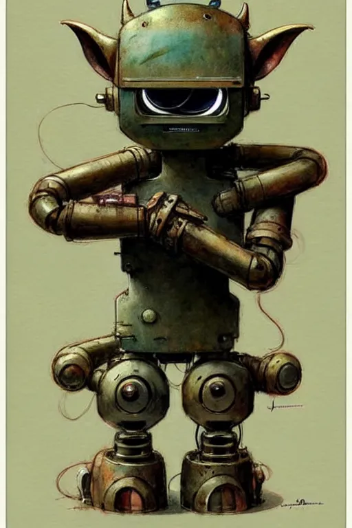 Prompt: ( ( ( ( ( 1 9 5 0 s robot goblin. muted colors. ) ) ) ) ) by jean - baptiste monge!!!!!!!!!!!!!!!!!!!!!!!!!!!!!!