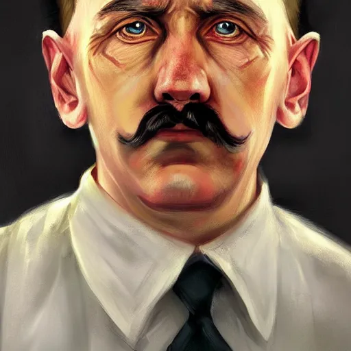 Image similar to adolf hitler, digital art by Mandy Jurgens and Irina French and Heraldo Ortega , hyperdetailed, artstation, cgsociety