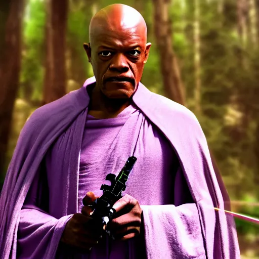 Prompt: mace windu from star wars fighting a with dressed as a furry, 4 k, hyper realistic, dslr, high resolution, landscape, beautiful