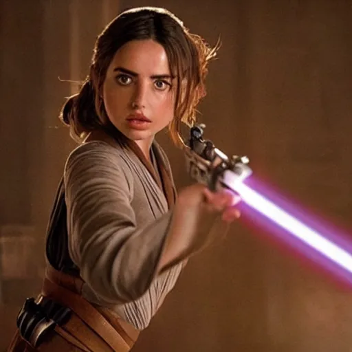 Image similar to Ana de Armas as a jedi in star wars