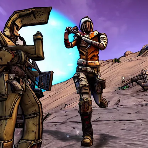 Prompt: borderlands screenshot